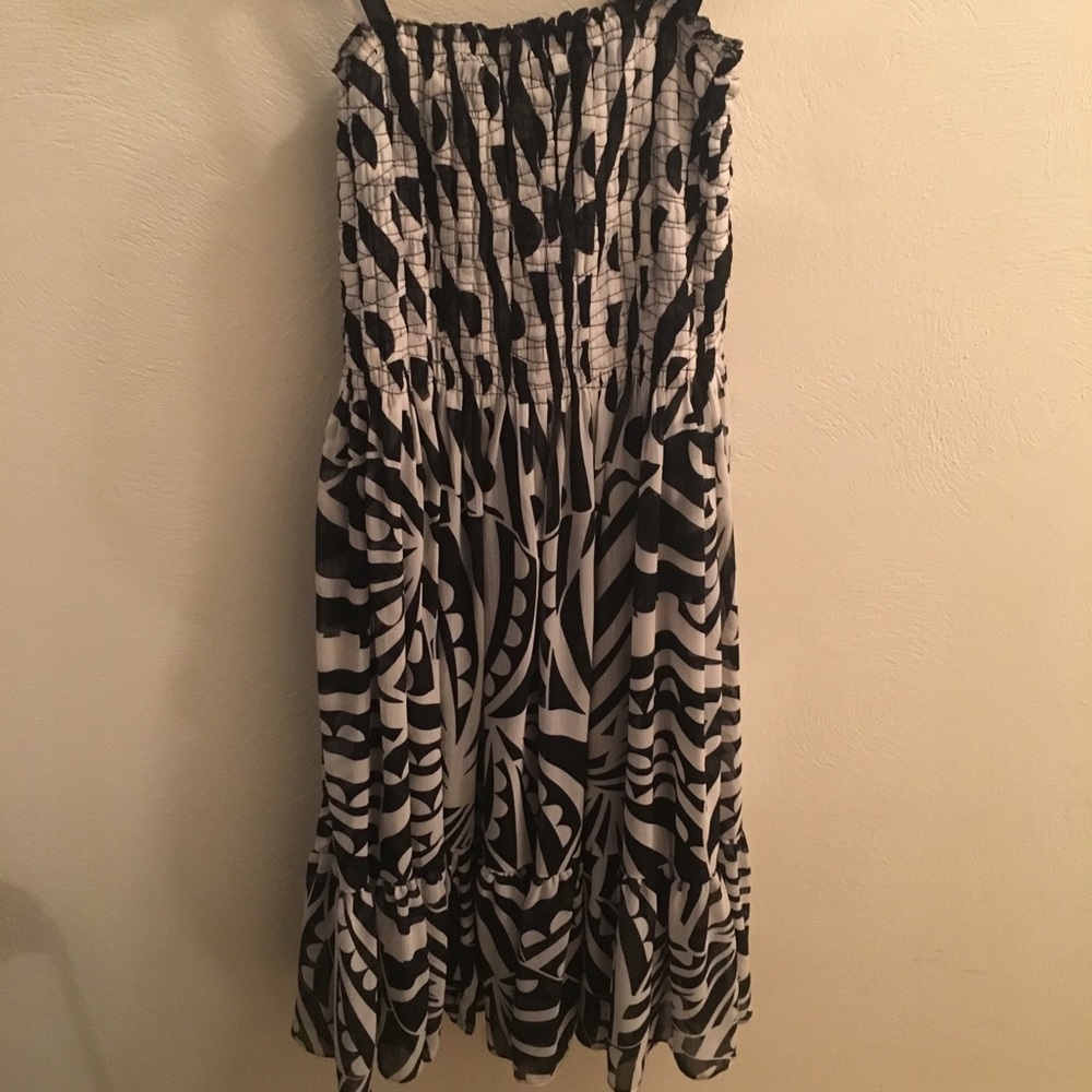 White black dress